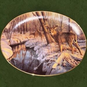 Bradford Exchange Greg Alexander Winters Calm Woodland Tranquility Plate 1994